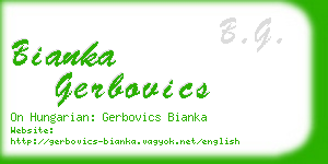 bianka gerbovics business card